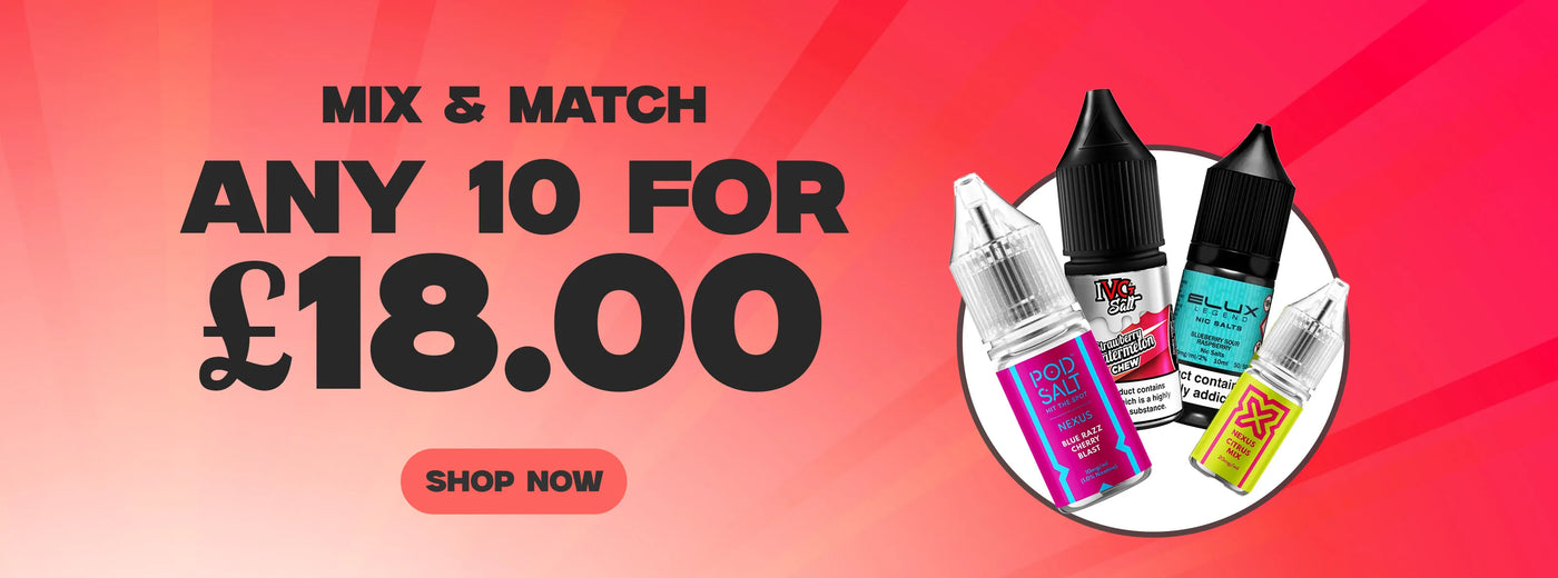 Nicotine Salt E-Liquid - 10 for £18