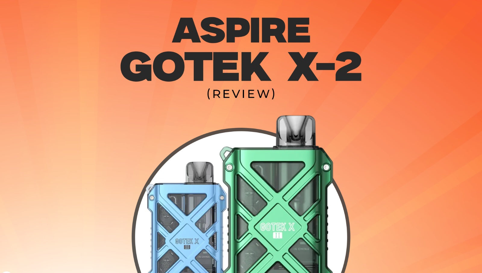 A full view of the Aspire Gotek X II pod vape device with packaging