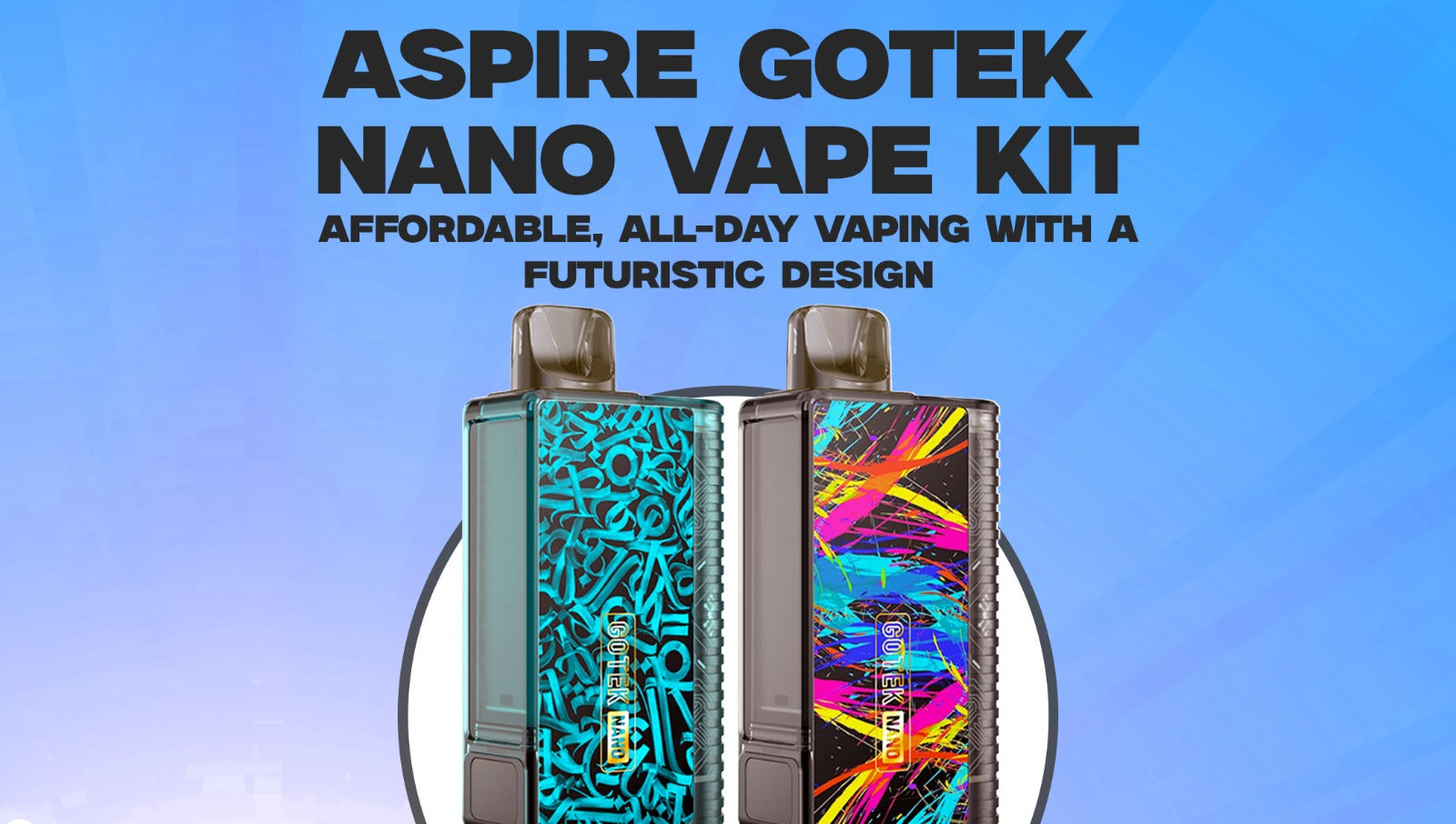 Aspire Gotek Nano pod vape kit with sleek design