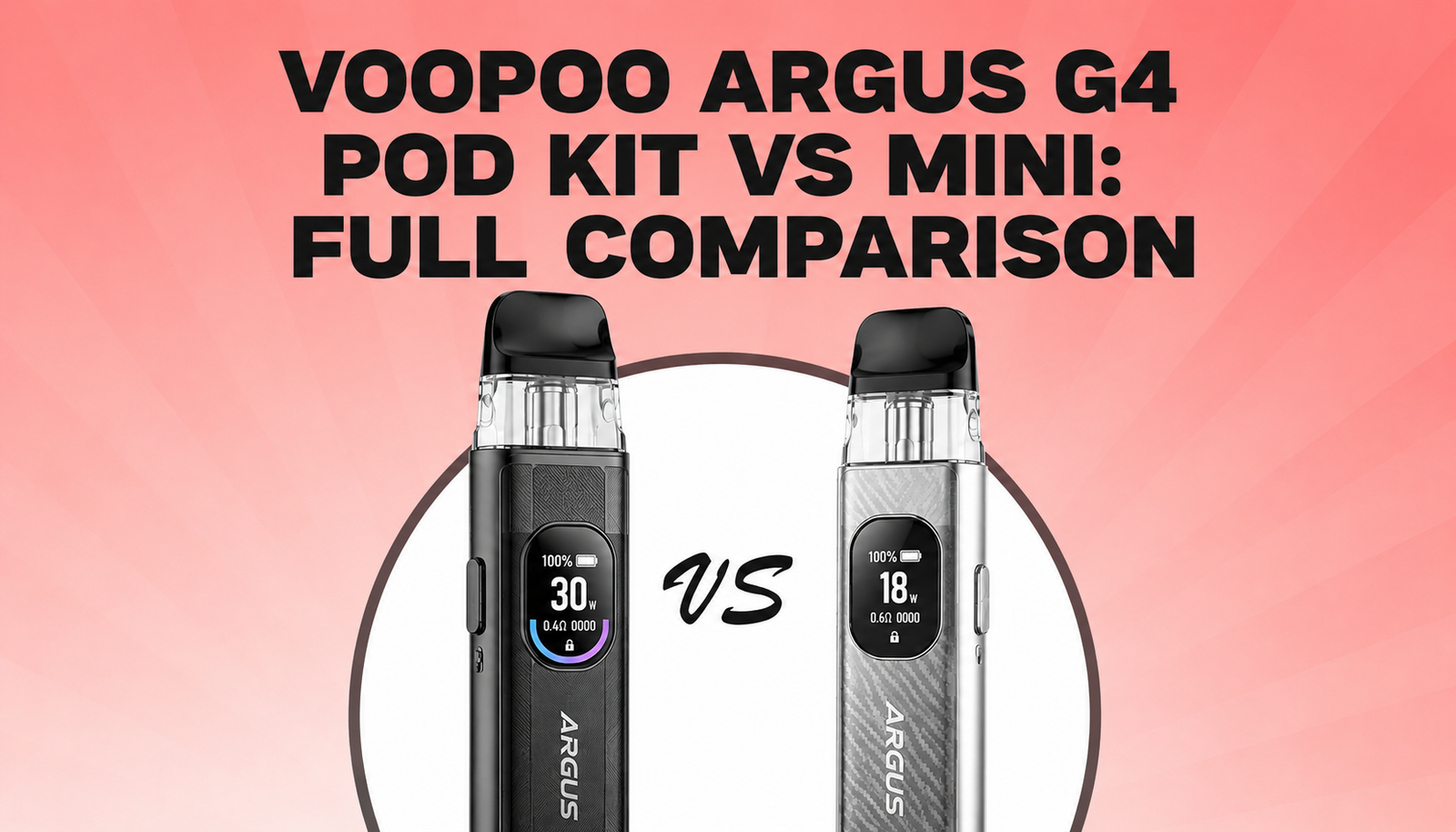 Voopoo Argus G4 Pod Kit vs Mini Full Comparison