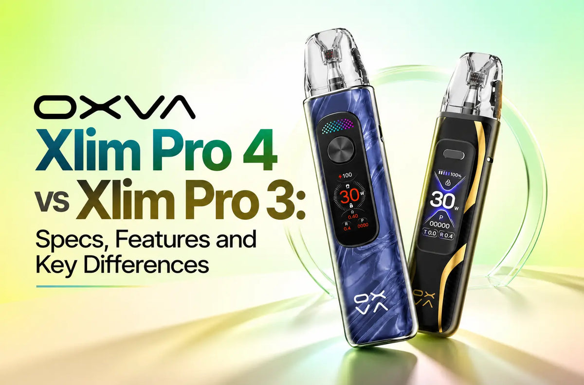 OXVA Xlim Pro 4 vs Xlim Pro 3 vape kits compared at Vape Universe