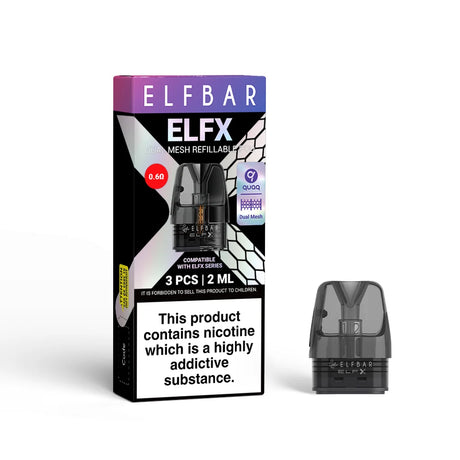 0.6ohm Elf Bar Elfx Replacement Pods