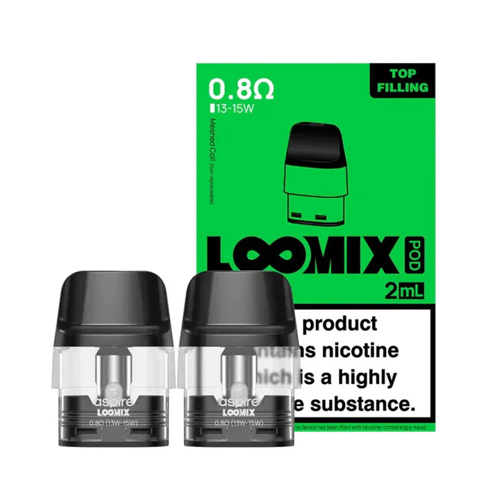 0.8_ohm Aspire Loomix Replacement Pods - Vape Universe