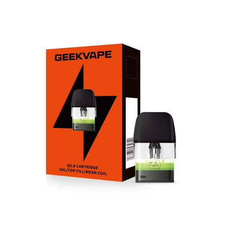 0.8ohm Top fill 2ml Geekvape Q V2 Replacement Pod - Vape Universe