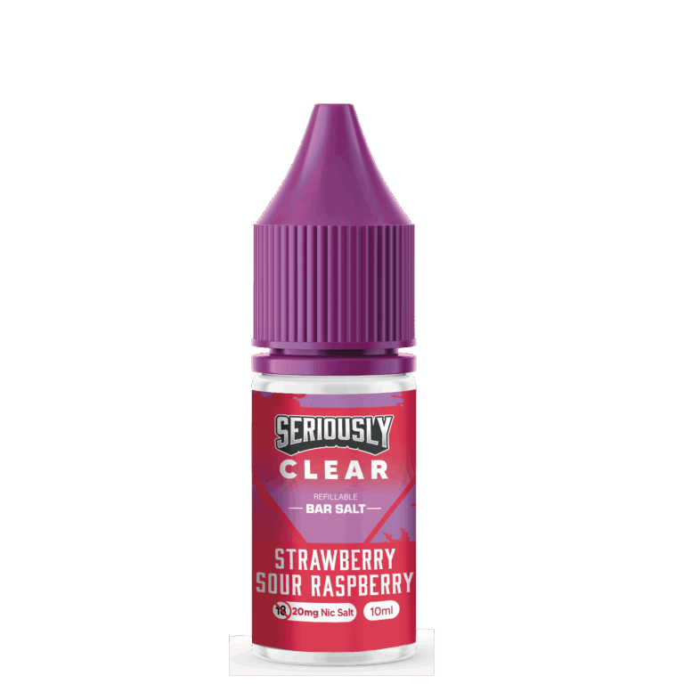 10ml Seriously Clear Strawberry Sour Raspberry Nic Salt Vape Juice