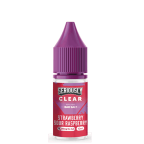 10ml Seriously Clear Strawberry Sour Raspberry Nic Salt Vape Juice