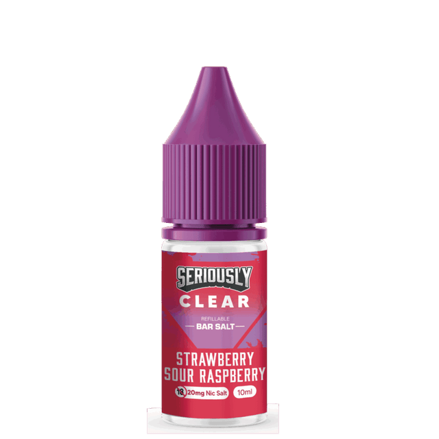 10ml Seriously Clear Strawberry Sour Raspberry Nic Salt Vape Juice