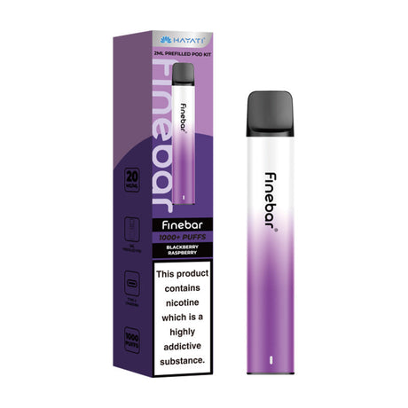 Blackberry Raspberry Hayati Finebar 1000 Puffs Prefilled Pod Kit - Vape Universe UK