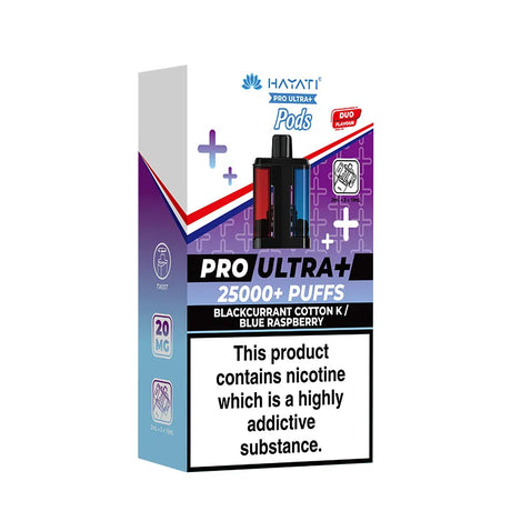 Blackcurrant Cotton K / Blue Raspberry Hayati Pro Ultra Plus 25K Refill Pods Vape Universe
