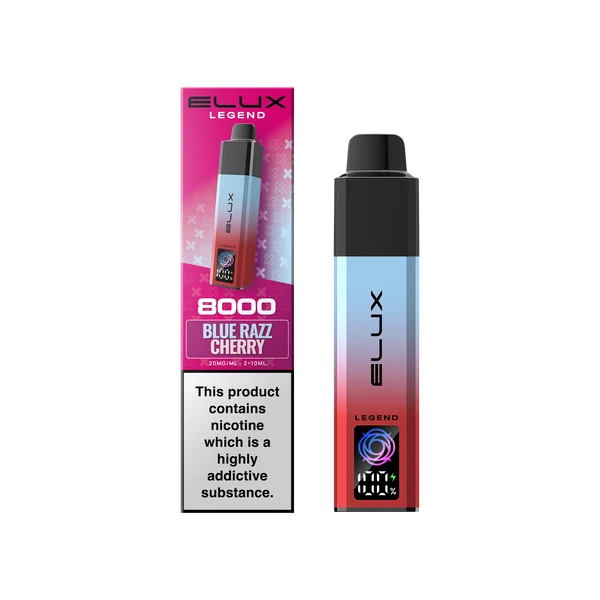 Blue Razz Cherry Elux Legend 8000 Prefilled Pod Kit – Vape Universe