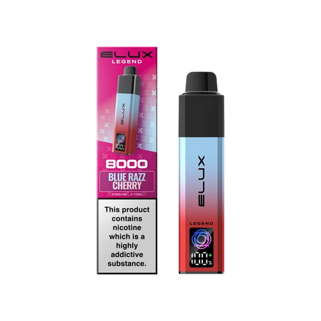Blue Razz Cherry Elux Legend 8000 Prefilled Pod Kit – Vape Universe
