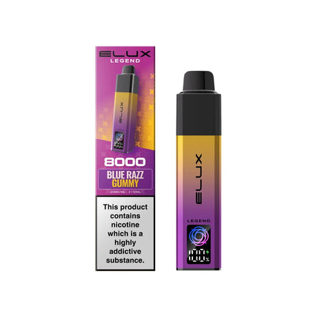 Blue Razz Gummy Elux Legend 8000 Prefilled Pod Kit – Vape Universe