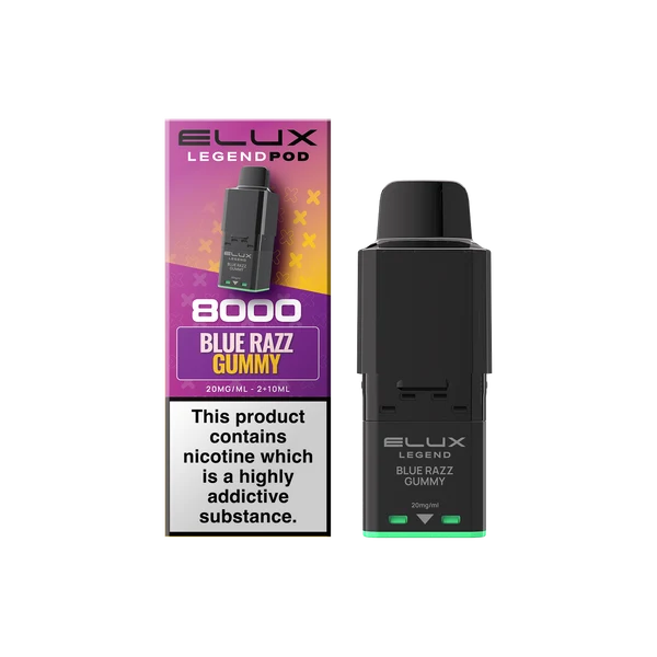 Blue Razz Gummy Elux Legend 8000 Refill Pods – Vape Universe