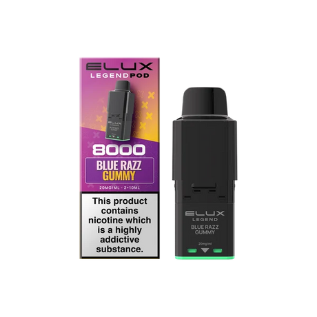 Blue Razz Gummy Elux Legend 8000 Refill Pods – Vape Universe