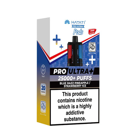Blue Razz Pineapple / Strawberry Ice Hayati Pro Ultra Plus 25K Refill Pods Vape Universe
