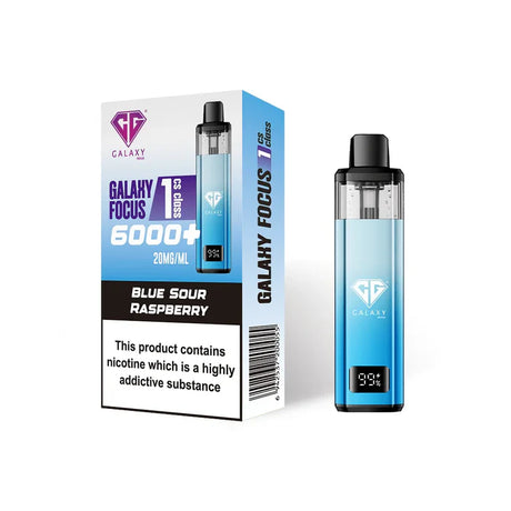 Blue Sour Raspberry Crystal Galaxy Focus 1 6000 Prefilled Pod Kit
