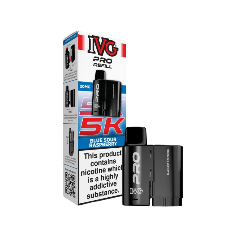 Blue Sour Raspberry IVG Pro 5K Prefilled Pod – Vape Universe