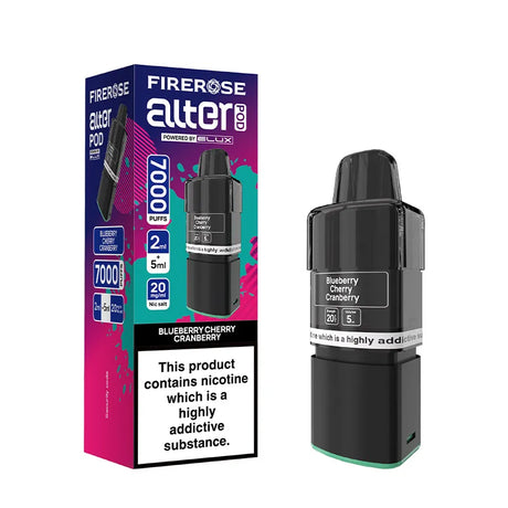 Blueberry Cherry Cranberry Elux Firerose Alter 7000 Prefilled Pods