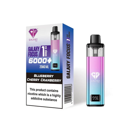 Blueberry Cherry Cranberry Crystal Galaxy Focus 1 6000 Prefilled Pod Kit
