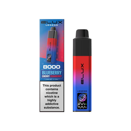 Blueberry Cherry Cranberry Elux Legend 8000 Prefilled Pod Kit – Vape Universe