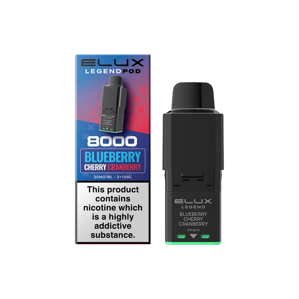 Blueberry Cherry Cranberry Elux Legend 8000 Refill Pods – Vape Universe