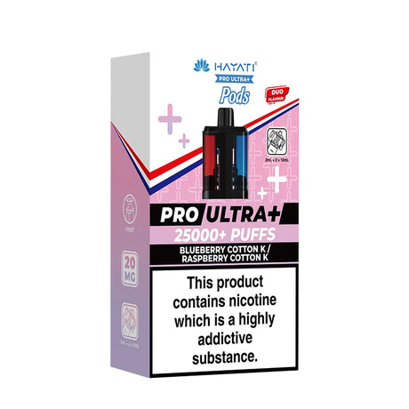 Blueberry Cotton K / Raspberry Cotton K Hayati Pro Ultra Plus 25K Refill Pods Vape Universe

