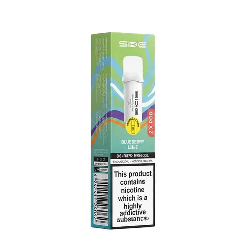Blueberry Lime SKE Crystal Bar 600 Pro Prefilled Pods - Vape Universe