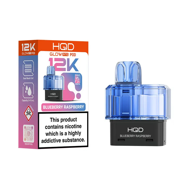 Blueberry Raspberry HQD Glow Pro 12K prefilled Pods 