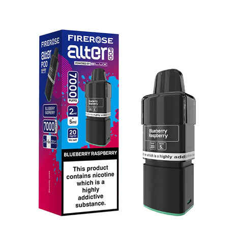 Blueberry Raspberry Elux Firerose Alter 7000 Prefilled Pods