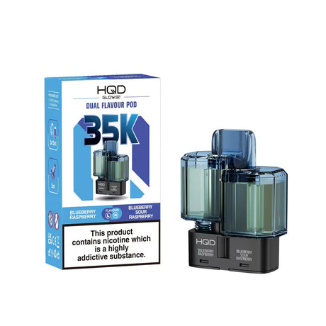 Blueberry Raspberry / Blue Sour Raspberry HQD Glow Air 35K Refill Pack
