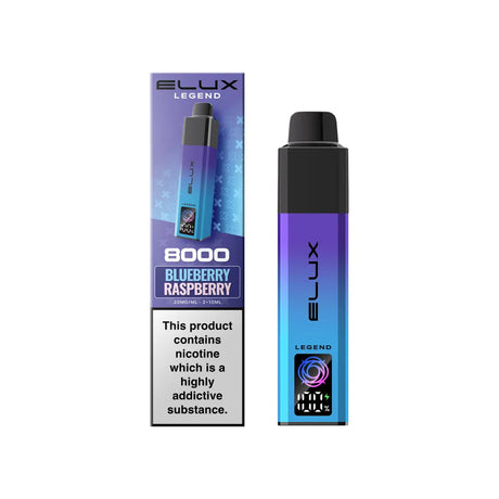 Blueberry Raspberry Elux Legend 8000 Prefilled Pod Kit – Vape Universe
