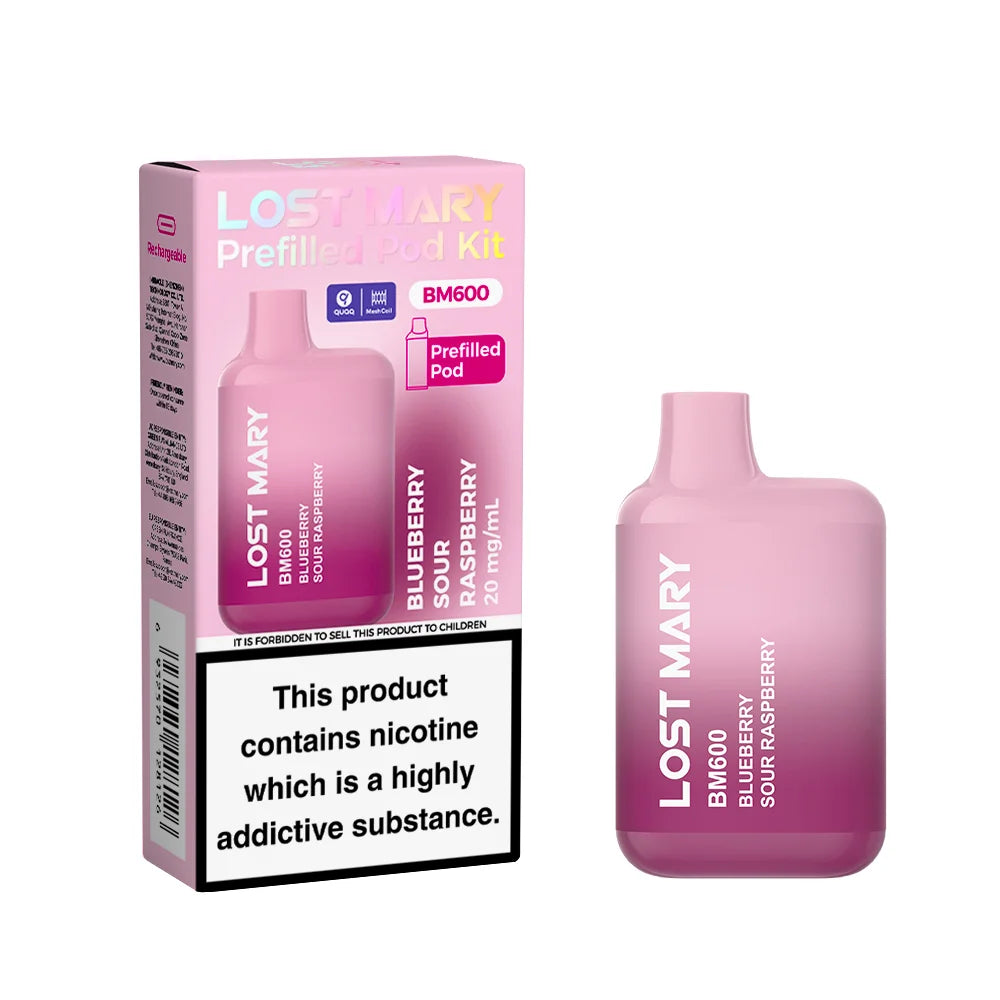 Blueberry Sour Raspberry Lost Mary BM600 Prefilled Pod Kit
