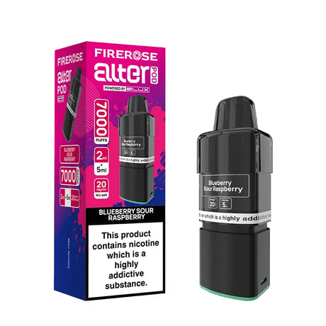 Blueberry Sour Raspberry Elux Firerose Alter 7000 Prefilled Pods