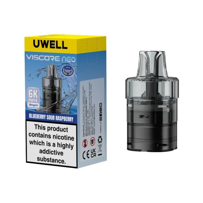 Blueberry Sour Raspberry Uwell Viscore Neo 6K Refill Pack – Vape Universe