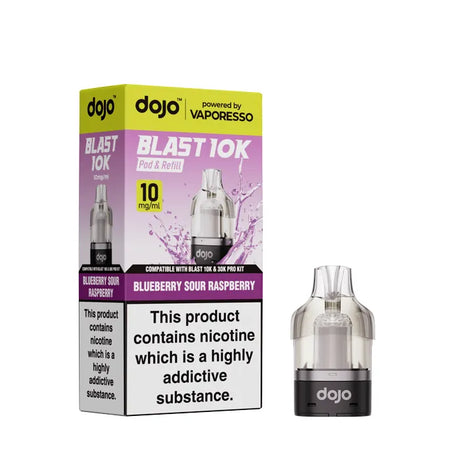 Blueberry Sour Raspberry Vaporesso Dojo Blast 10K Pods - 10mg (5 Pack)