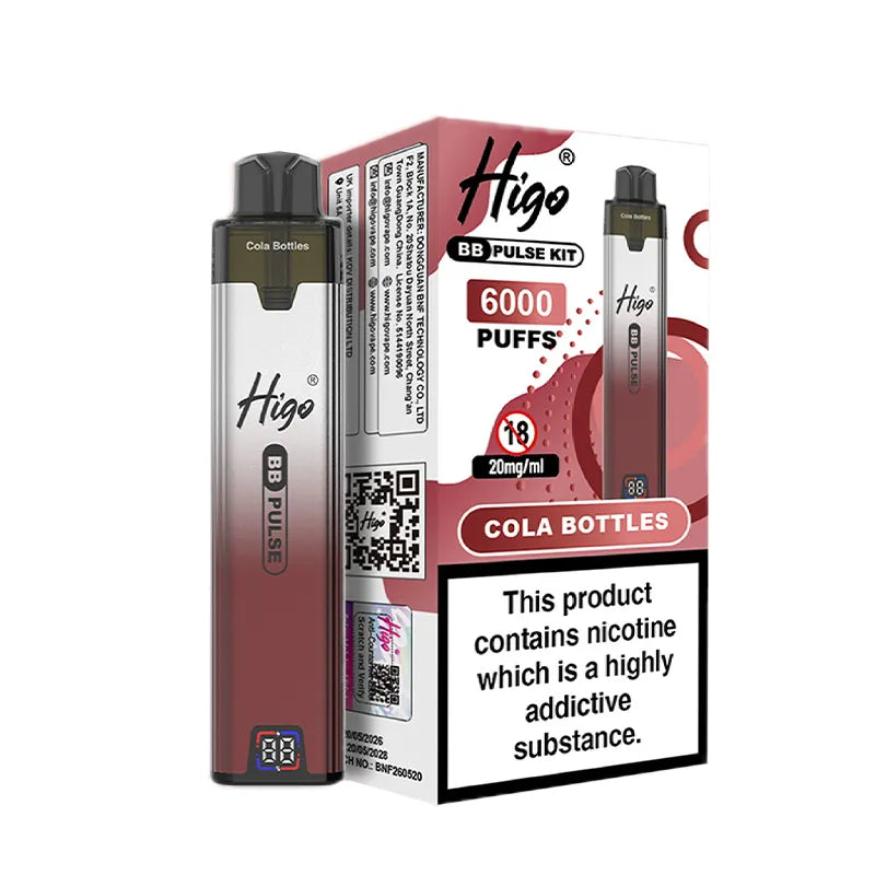 Cola Bottles Higo BB Pulse 6000 Prefilled Pod Kit Vape Universe
