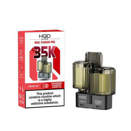 Cherry Ice / Strawberry Raspberry Cherry Ice HQD Glow Air 35K Refill Pack
