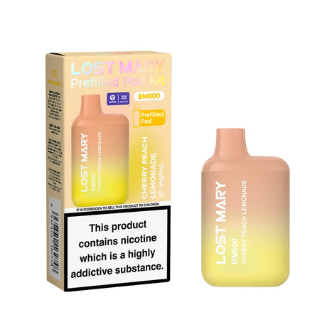 Cherry Peach Lemonade Lost Mary BM600 Prefilled Pod Kit
