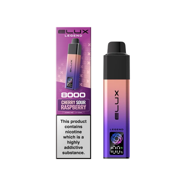 Cherry Sour Raspberry Elux Legend 8000 Prefilled Pod Kit – Vape Universe
