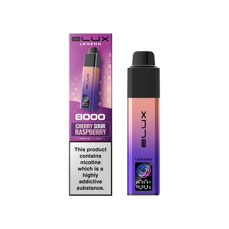 Cherry Sour Raspberry Elux Legend 8000 Prefilled Pod Kit – Vape Universe