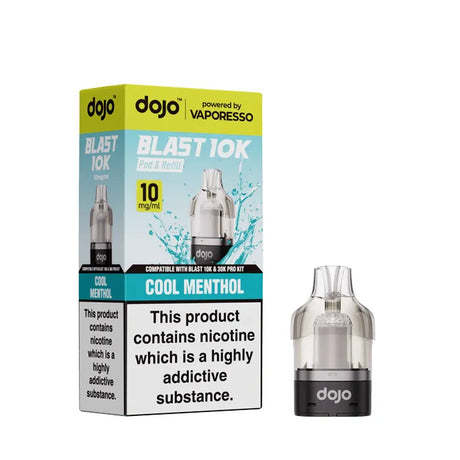 Cool Menthol Vaporesso Dojo Blast 10K Pods - 10mg (5 Pack)