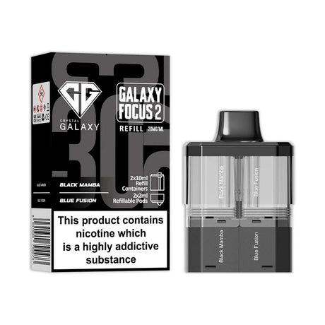 Black Mamba Blue Fusion Crystal Galaxy Focus 2 30K Refill Pack

