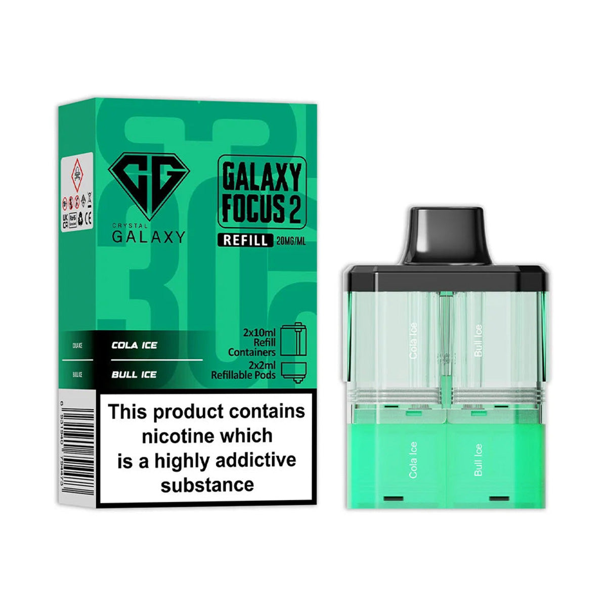 Cola Ice Bull Ice Crystal Galaxy Focus 2 30K Refill Pack
