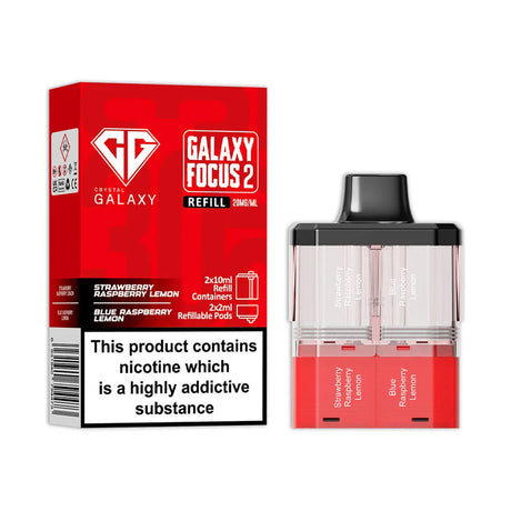 Strawberry Raspberry Lemon Blue Raspberry Lemon Crystal Galaxy Focus 2 30K Refill Pack
