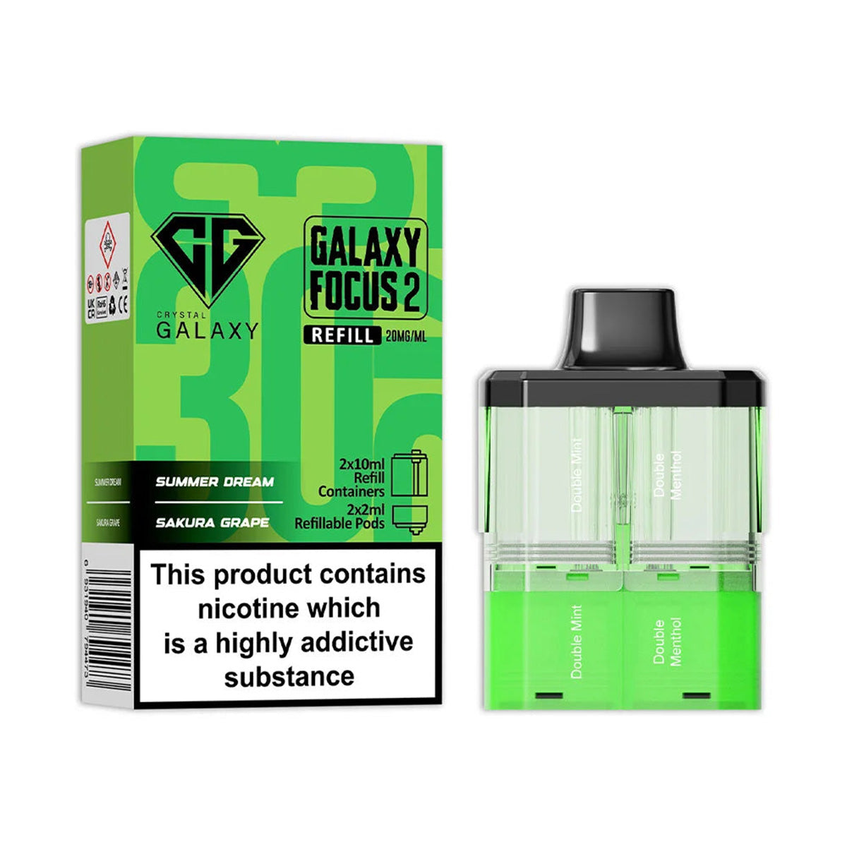 Summer Dream Sakura Grape Crystal Galaxy Focus 2 30K Refill Pack