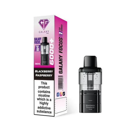 Crystal Galaxy Focus 6k Blackberry Raspberry refill pod