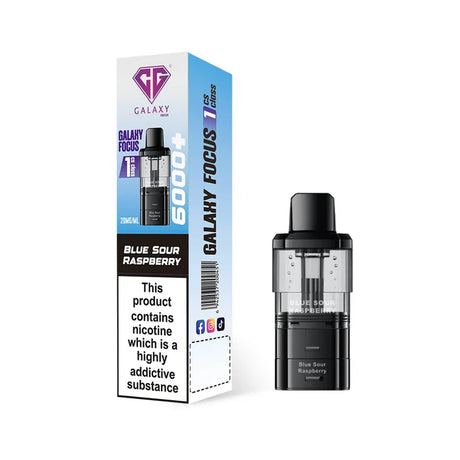 Crystal Galaxy Focus 6k Blue Sour Raspberry refill pod