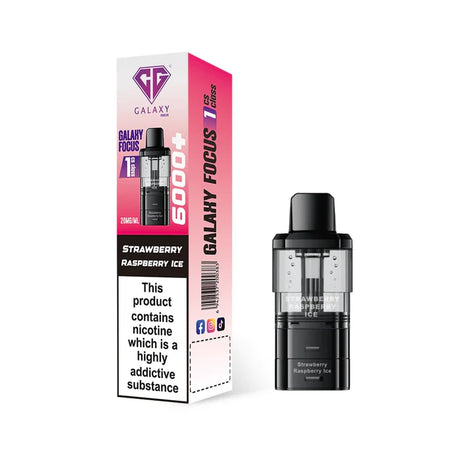 Crystal Galaxy Focus 6k Strawberry Raspberry Ice refill pod