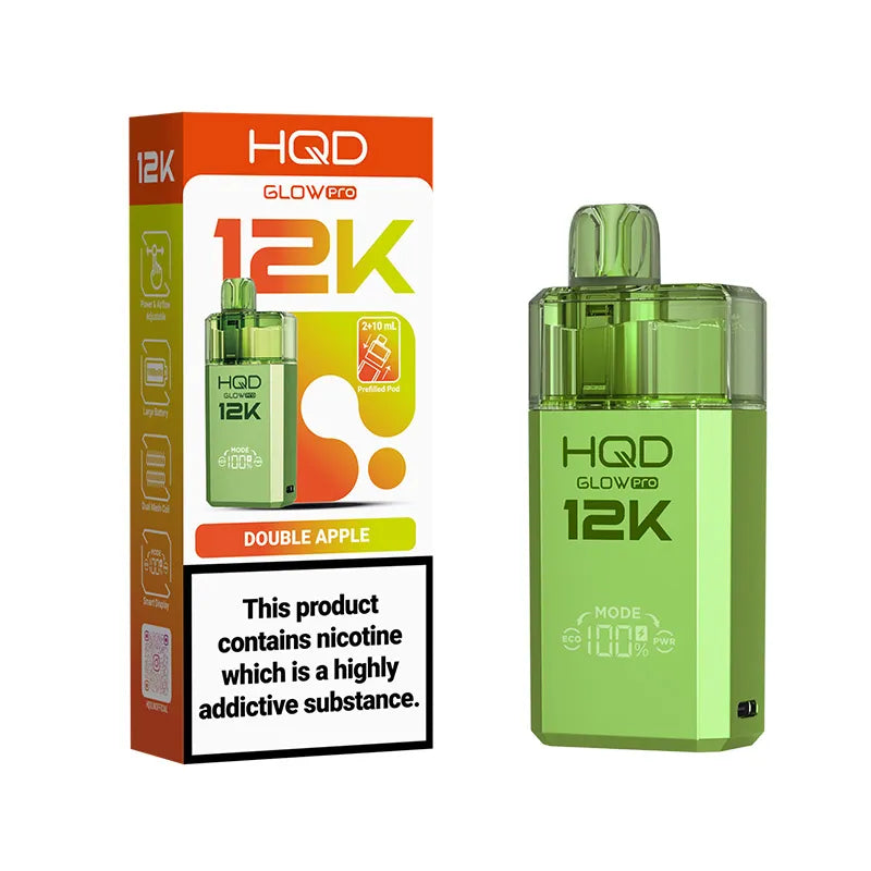 Double Apple HQD Glow Pro 12K Pod Vape Kit