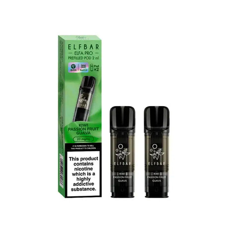 Kiwi Passion Fruit Guava Elf Bar Elfa PRO Prefilled Pods
